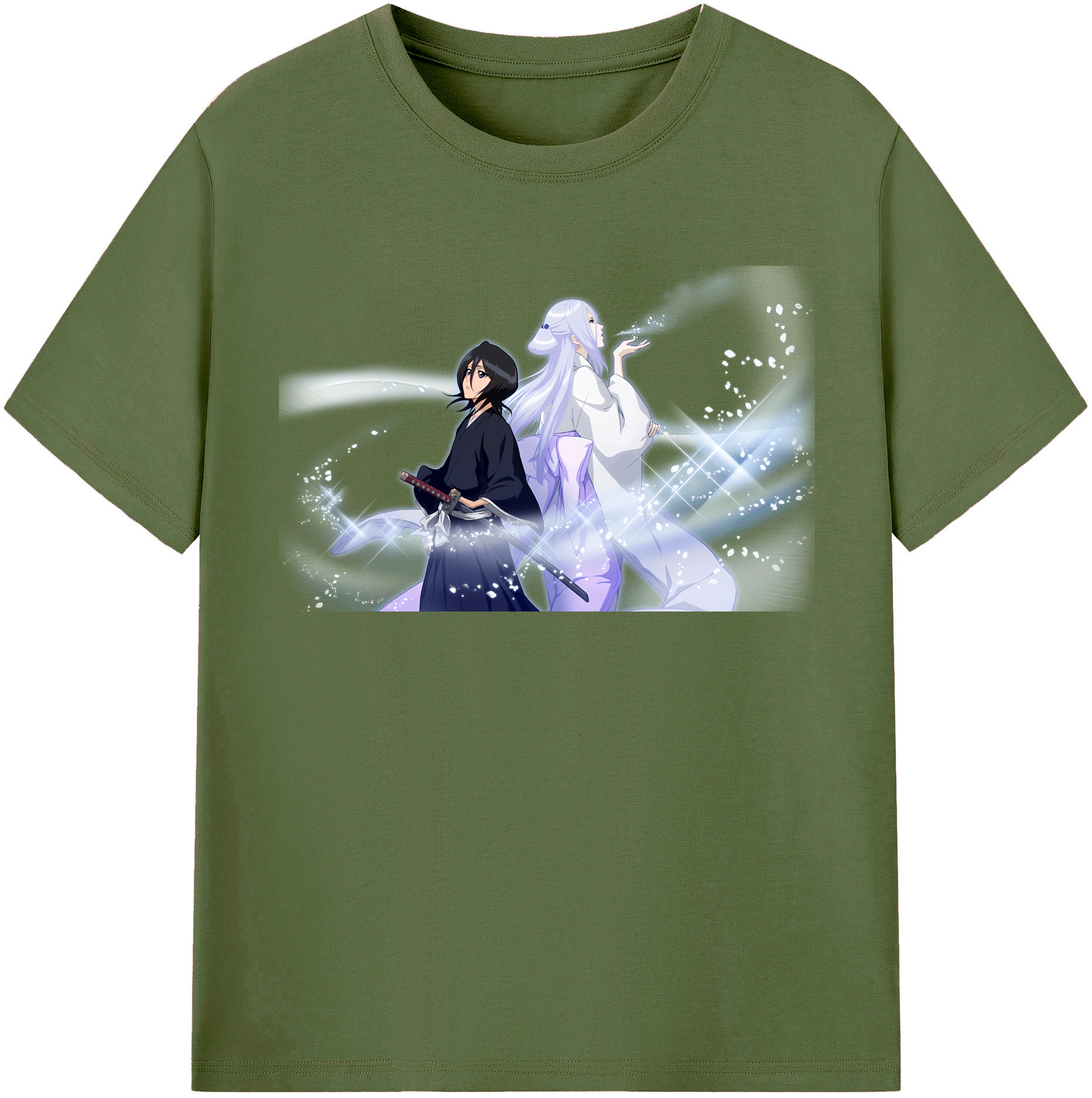 （画像用） ブリーチ 朽木ルキア BLEACH Kuchiki Rukia 綿100％半袖Tシャツ（フロントプリント）